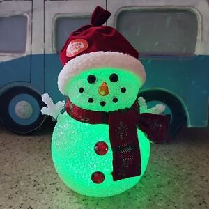 Snowman LED Color Changing Acrylic Tabletop Decor